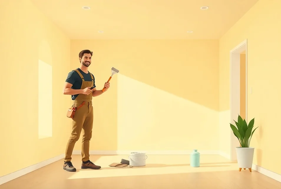 Intérieur rénové après travaux de peinture à Lormont